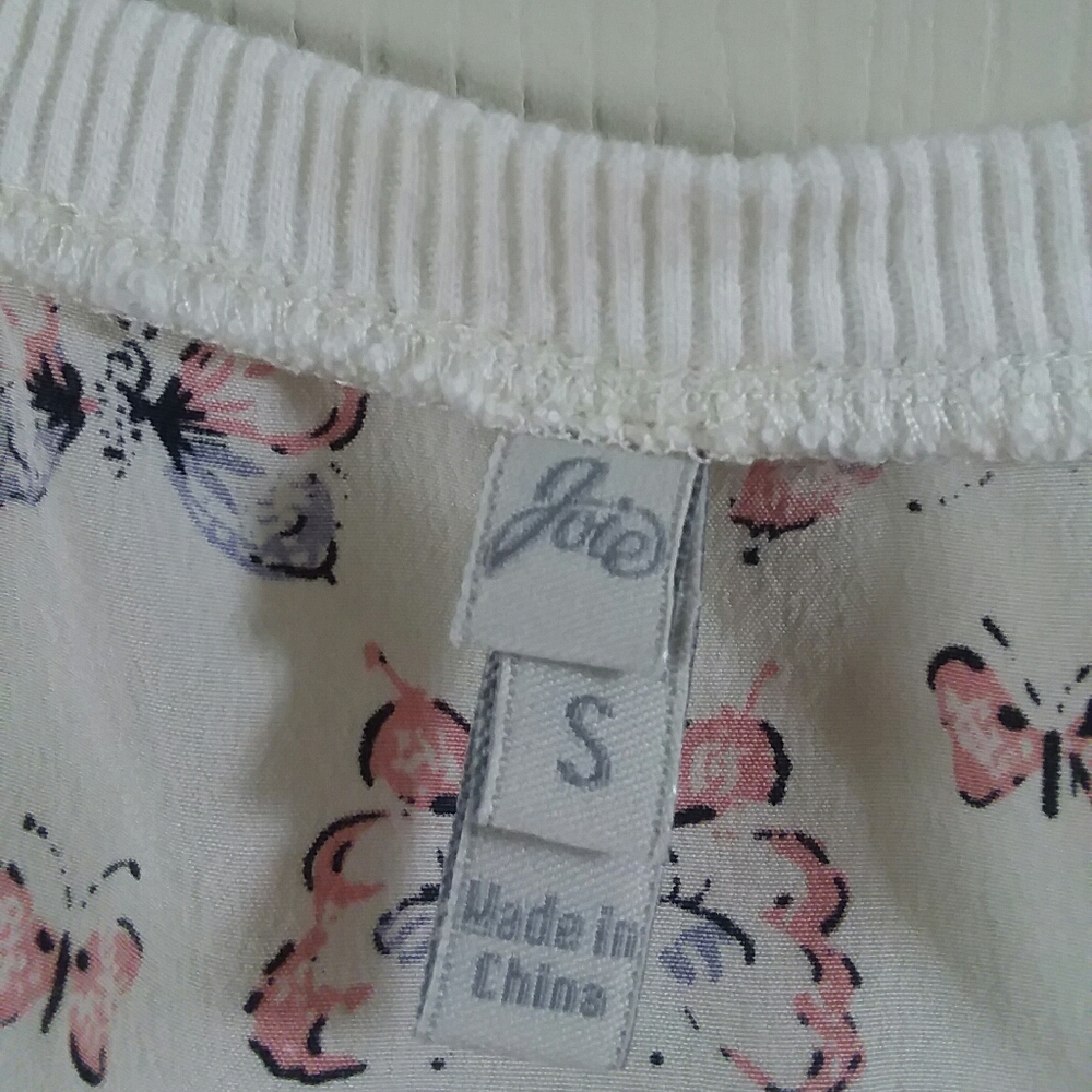 Joie Silk Racerback Tank Top With Butterflies Size Small - Picture 4 of 7